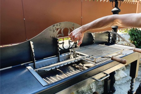 Barbecue metal style indus jardin design fabrication artisanale de qualité