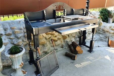 Barbecue metal style indus jardin design fabrication artisanale de qualité