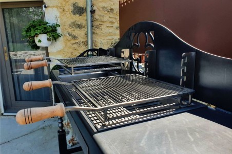 Barbecue metal style indus jardin design fabrication artisanale de qualité
