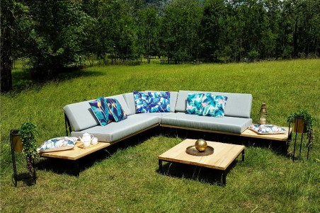 Salon de jardin style industriel metal bois deco exterieur design