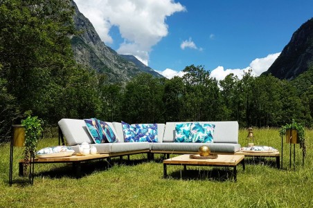 Salon de jardin style industriel metal bois deco exterieur design