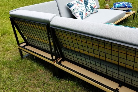 Salon de jardin style industriel metal bois deco exterieur design