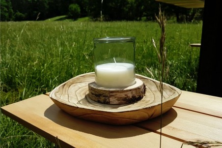 Coupelle en bois -centre de table pour composition florale - porte bougies - coupe à fruits - pot pourris - vide poche