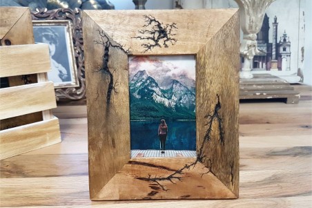 Cadre bois effet fissuré, pour photo 10x15 cm