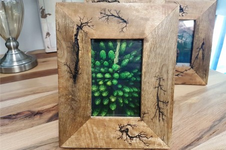 Cadre bois effet fissuré, pour photo 10x15 cm