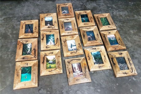 Cadre bois effet fissuré, pour photo 10x15 cm