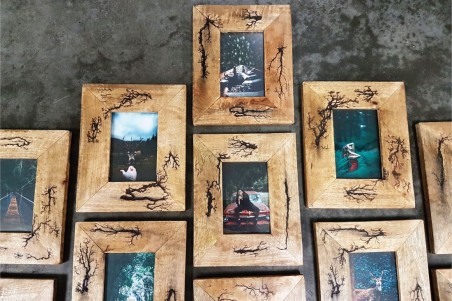 Cadre bois effet fissuré, pour photo 10x15 cm