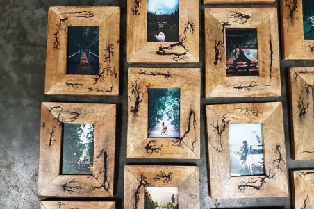 Cadre bois effet fissuré, pour photo 10x15 cm