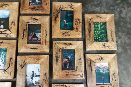 Cadre bois effet fissuré, pour photo 10x15 cm