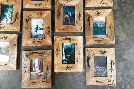 Cadre bois effet fissuré, pour photo 10x15 cm