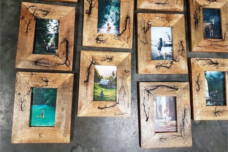 Cadre bois effet fissuré, pour photo 10x15 cm