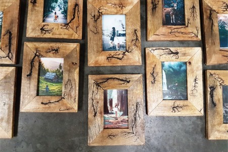 Cadre bois effet fissuré, pour photo 10x15 cm