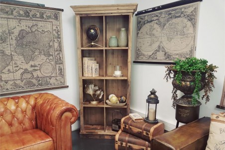 Bougie Rondin, contenant verre avec socle en bois