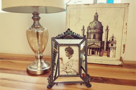 Cadre miroir pour portait vintage déco baroque