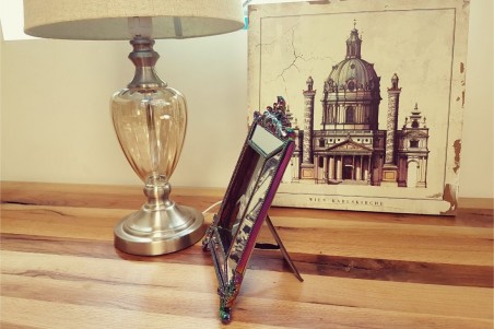 Cadre miroir pour portait vintage déco baroque