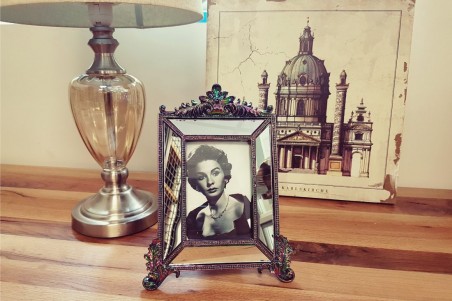 Cadre miroir pour portait vintage déco baroque