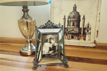 Cadre miroir pour portait vintage déco baroque