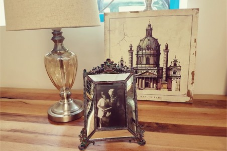 Cadre miroir pour portait vintage déco baroque