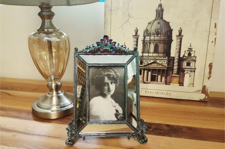 Cadre miroir pour portait vintage déco baroque