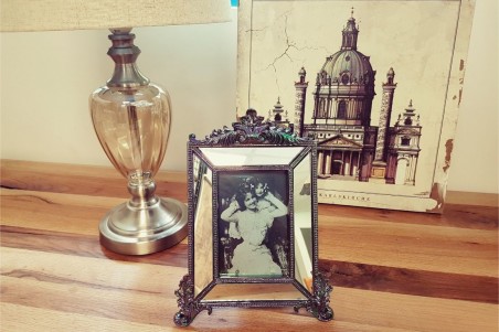 Cadre miroir pour portait vintage déco baroque