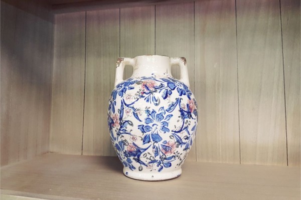 Jarre shabby pot de fleurs  decoration campagne chic