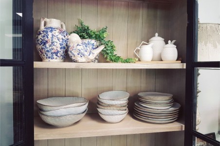 Jarre shabby pot de fleurs  decoration campagne chic