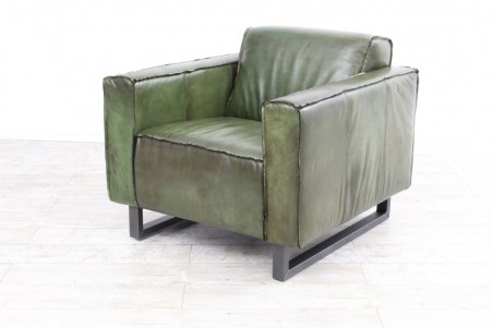 Farguès - Fauteuil contemporain en cuir et métal