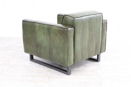 Farguès - Fauteuil contemporain en cuir et métal