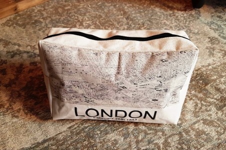 Trousse de toilette lin plan de ville