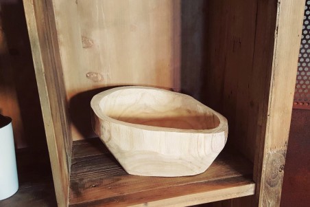 Coupe déco en bois -centre de table pour composition florale - porte bougies - coupe à fruits - pot pourris - vide poche