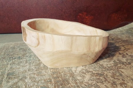 Coupe déco en bois -centre de table pour composition florale - porte bougies - coupe à fruits - pot pourris - vide poche