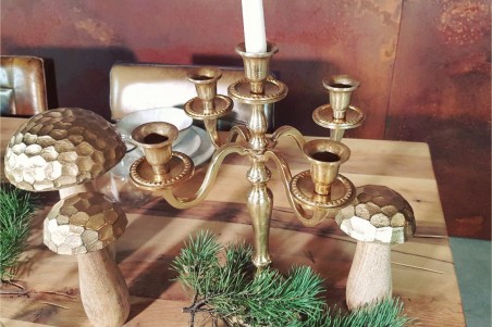 Chandelier doré déco noël vintage decoration chic