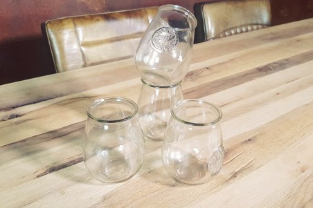 Verres indus style industriel déco vintage verre cacheté