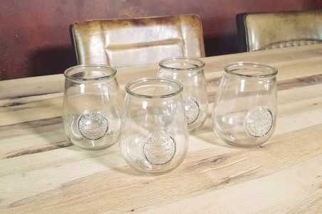 Verres indus style industriel déco vintage verre cacheté
