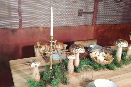 Centre de table Feuilles d'or