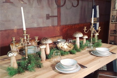 Centre de table Feuilles d'or