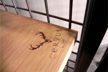 Armoire métal grillage et bois, vaisselier, bibliothèque, style industriel, déco vintage, design loft