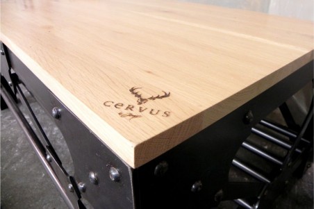 Table basse métal et bois, style industriel, décoration loft, design architecture, steampunk