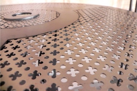 Table haute métal, style industriel, déco vintage, design steampunk, original