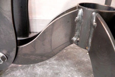 Table haute métal, style industriel, déco vintage, design steampunk, original