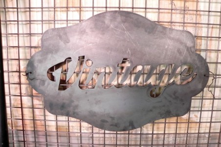 Plaque métal personnalisable, style industriel, déco vintage, design steampunk, original