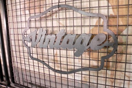 Plaque métal personnalisable, style industriel, déco vintage, design steampunk, original