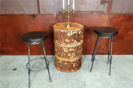 Tabouret métal bois bistrot pour bar café restaurant hôtel design vintage décoration style indus
