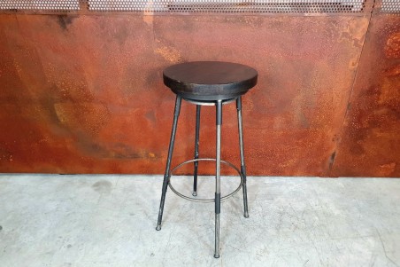Tabouret métal bois bistrot pour bar café restaurant hôtel design vintage décoration style indus