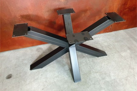 Pied de table étoile centrale en métal déco style industriel