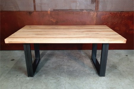 Pied de table carré en U en métal déco style industriel fabrication artisanale