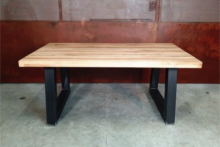 Pied de table évasé en métal déco style industriel fabrication artisanale