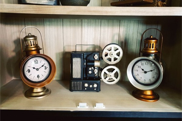 Lampe à huile horloge vintage décoration style industriel fan jules verne design steampunk 2