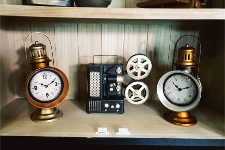 Lampe à huile horloge vintage décoration style industriel fan jules verne design steampunk