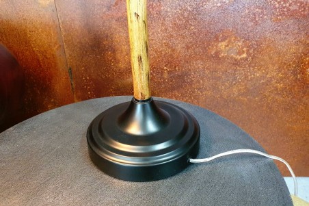 Lampe métal bois style industriel déco vintage bureau loft